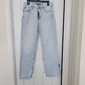 Aeropostale Women's Light Blue High Rise Baggy Jeans